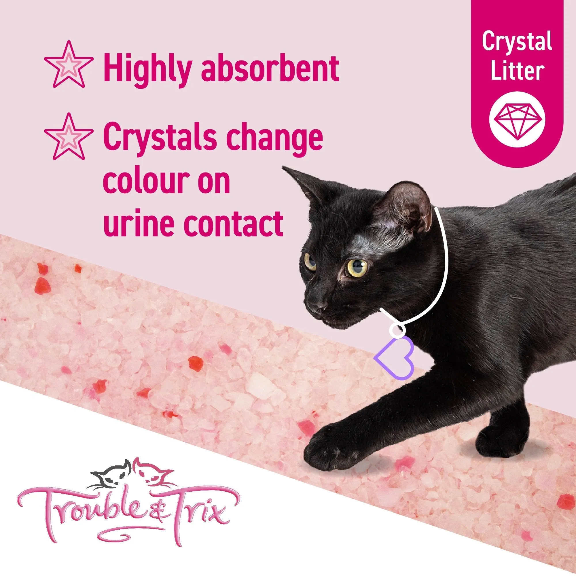 Trouble and Trix Odour Neutralising Lavender Crystal Cat Litter 7L/2.7kg***