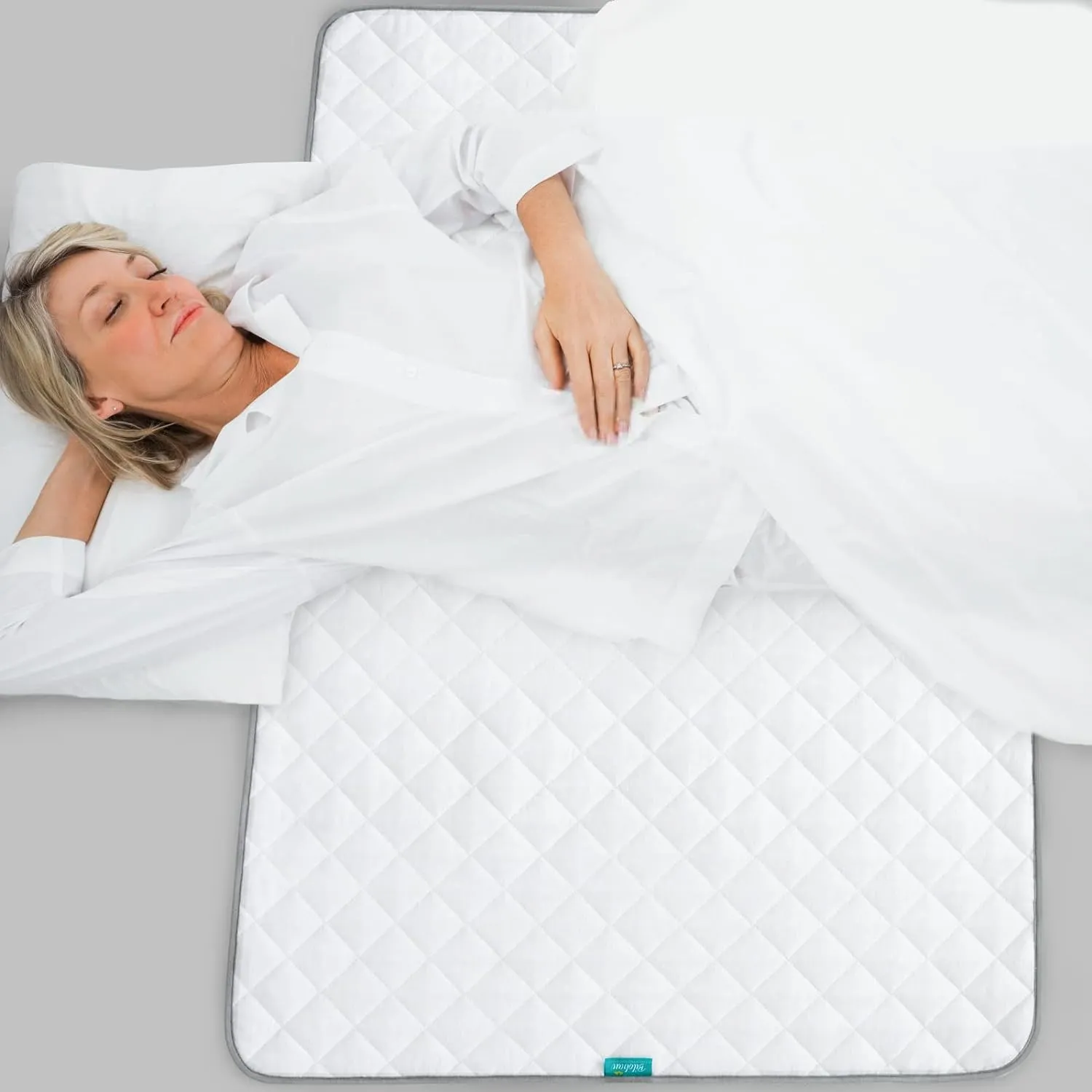 Waterproof Bed Pad/ Mat - Quilted Protector with Cotton Surface and Non-slip Back for Adults, Kids and Pets, Machine Washable