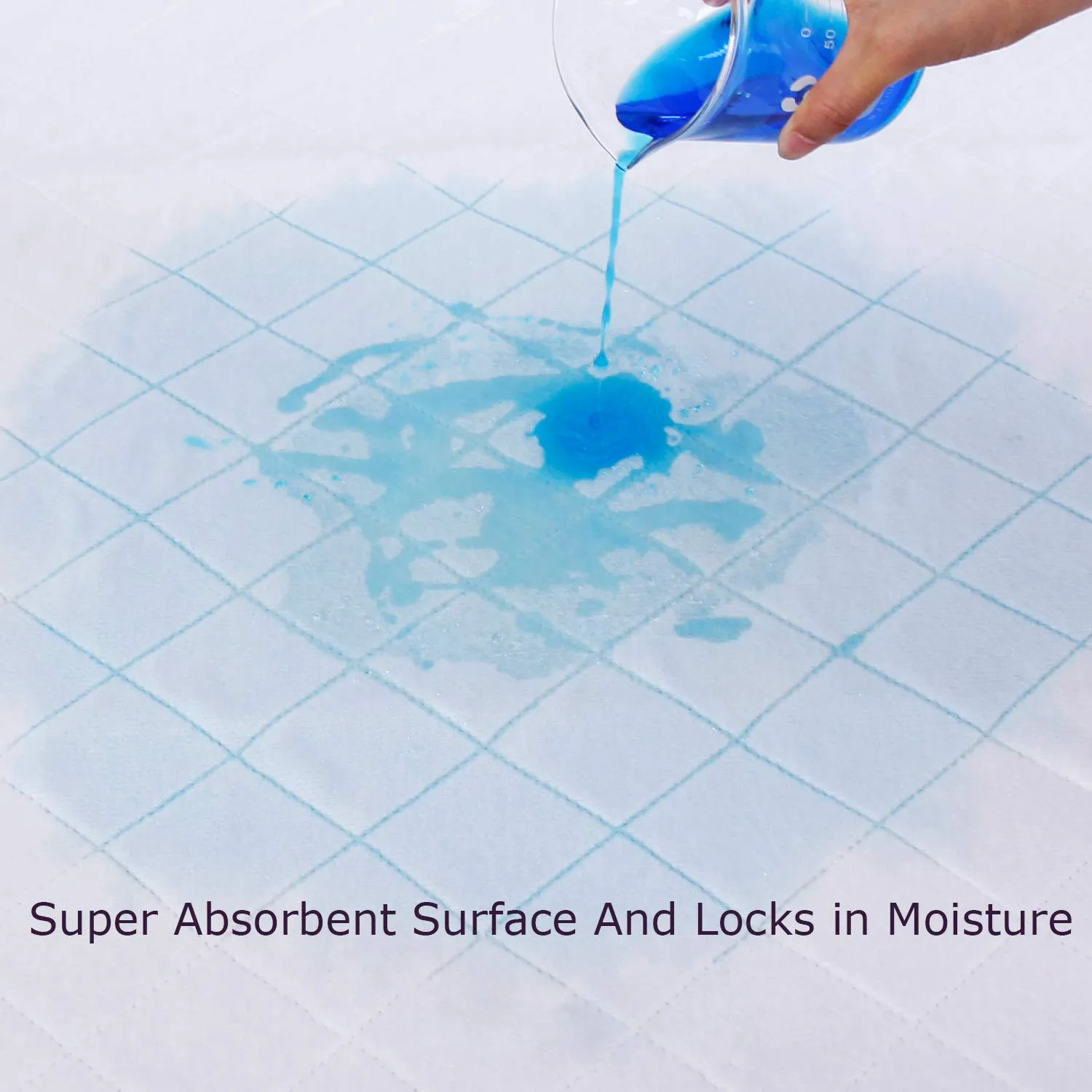 Waterproof Bed Pad/ Mat - Quilted Protector with Cotton Surface and Non-slip Back for Adults, Kids and Pets, Machine Washable