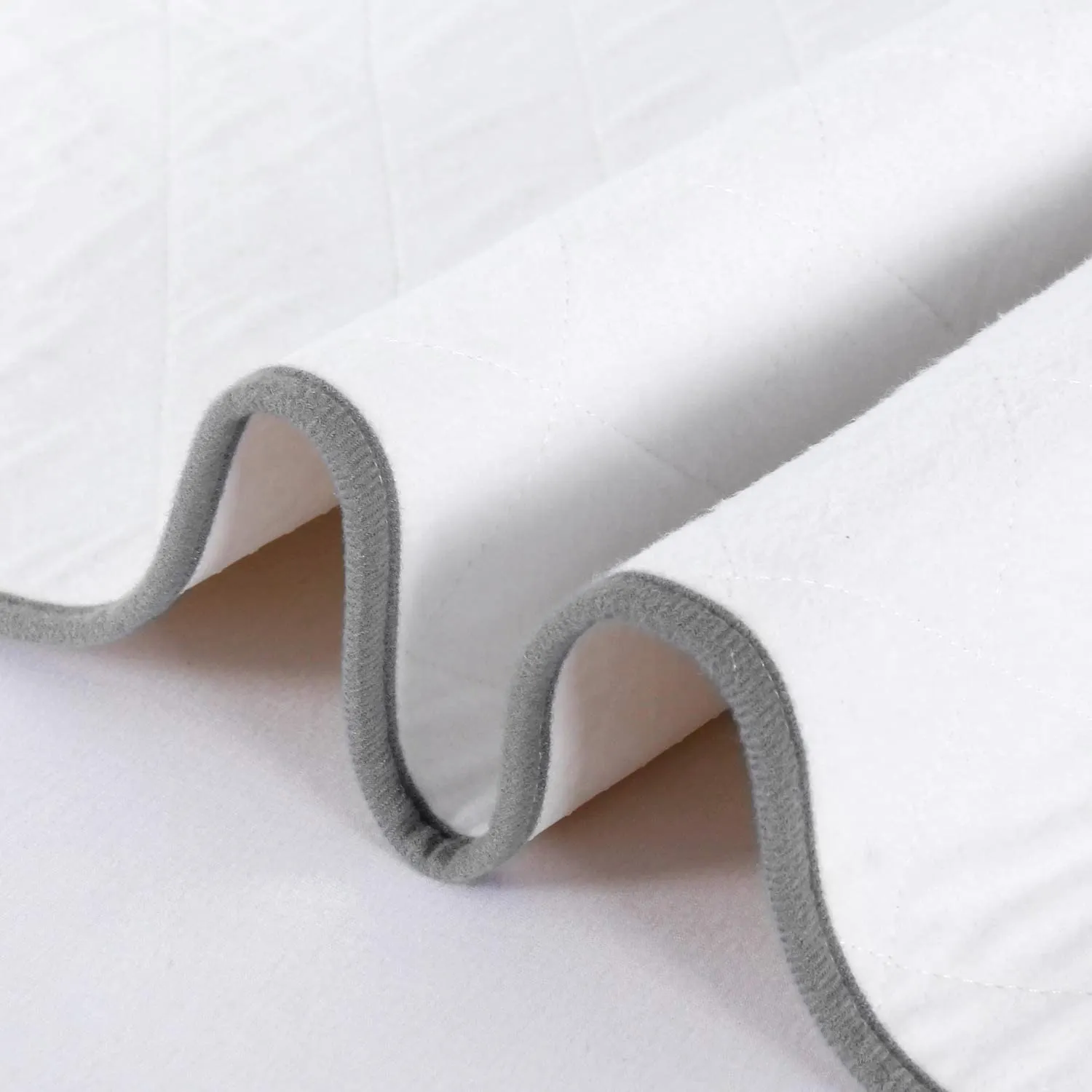 Waterproof Bed Pad/ Mat - Quilted Protector with Cotton Surface and Non-slip Back for Adults, Kids and Pets, Machine Washable