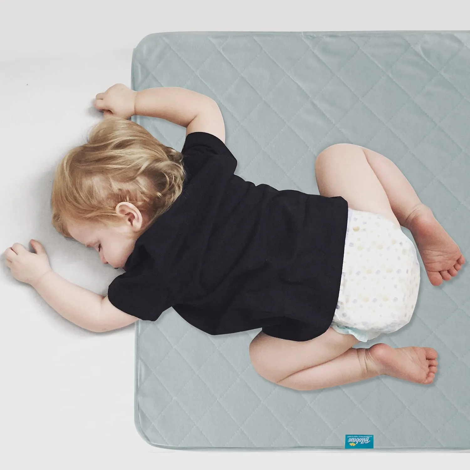 Waterproof Bed Pad/ Mat - Quilted Protector with Cotton Surface and Non-slip Back for Adults, Kids and Pets, Machine Washable