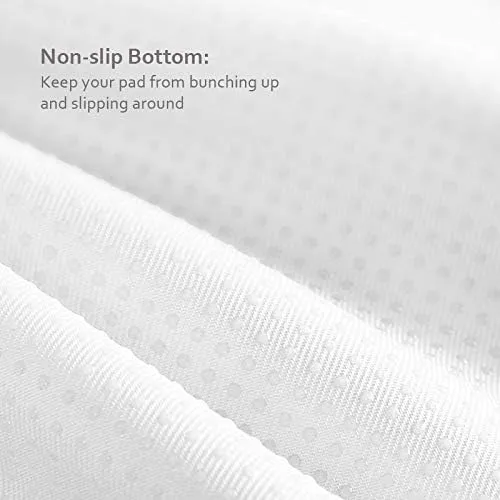 Waterproof Bed Pad/ Mat - Quilted Protector with Cotton Surface and Non-slip Back for Adults, Kids and Pets, Machine Washable