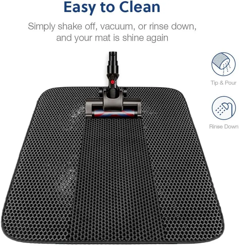 WePet Cat Litter Mat, Kitty Litter Trapping Mat, Honeycomb Double Layer Mats, No Phthalate, Urine Waterproof, Easy Clean, Scatter Control, Catcher Litter Tray Box Rug Carpet